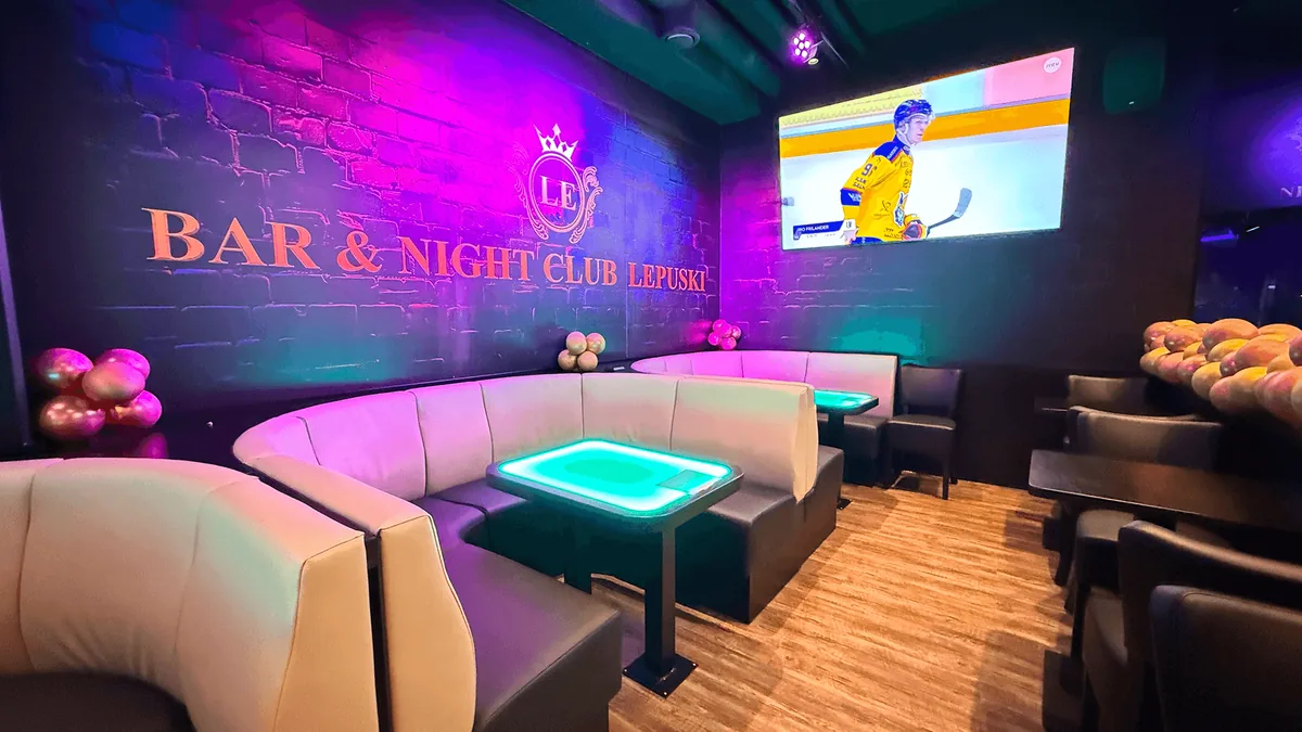 DJ booth and club lighting