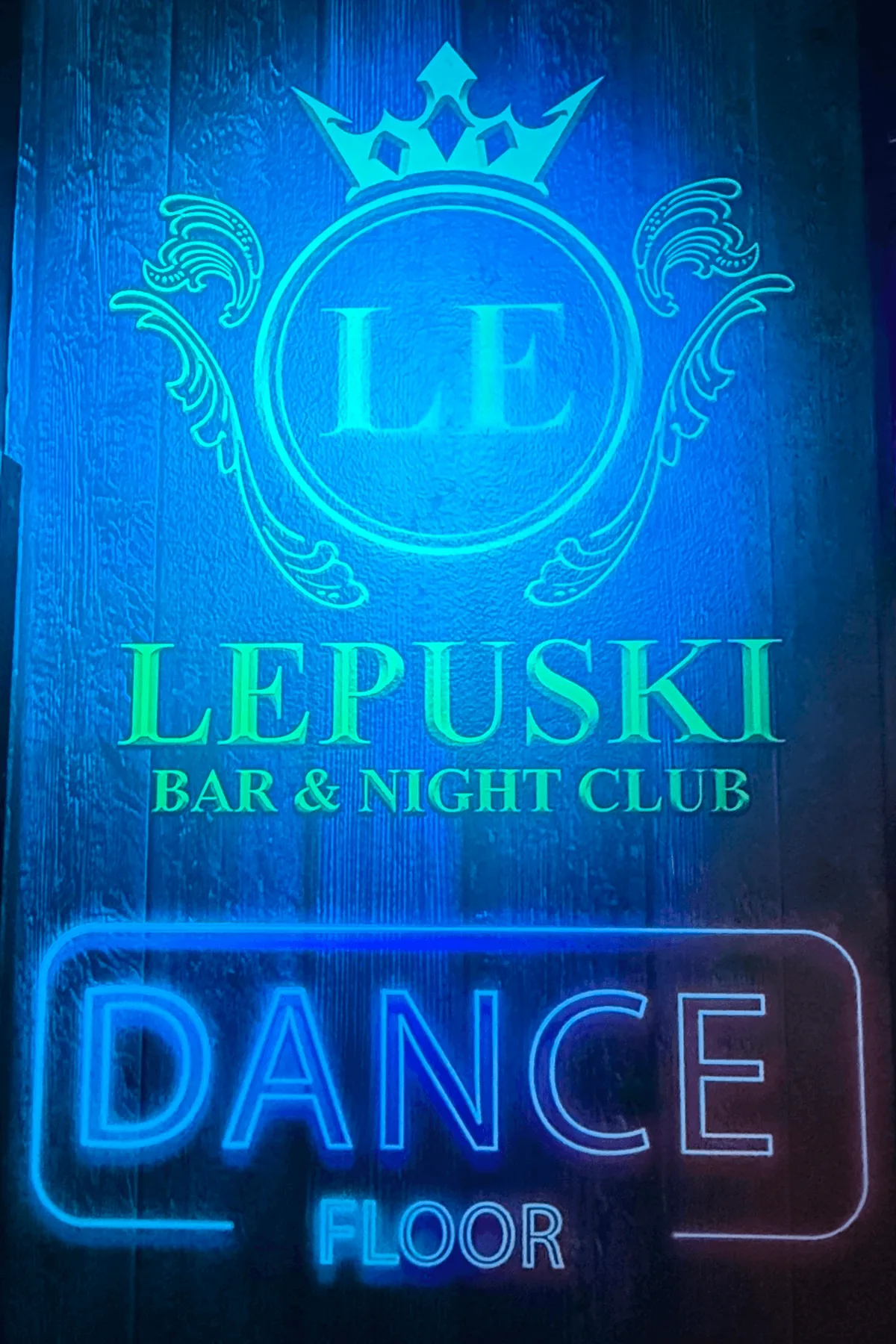 Club atmosphere with neon lights